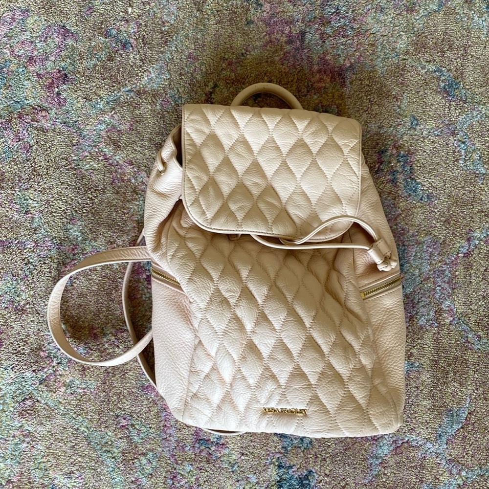 Vera Bradley Leather Backpack Bucket Bag